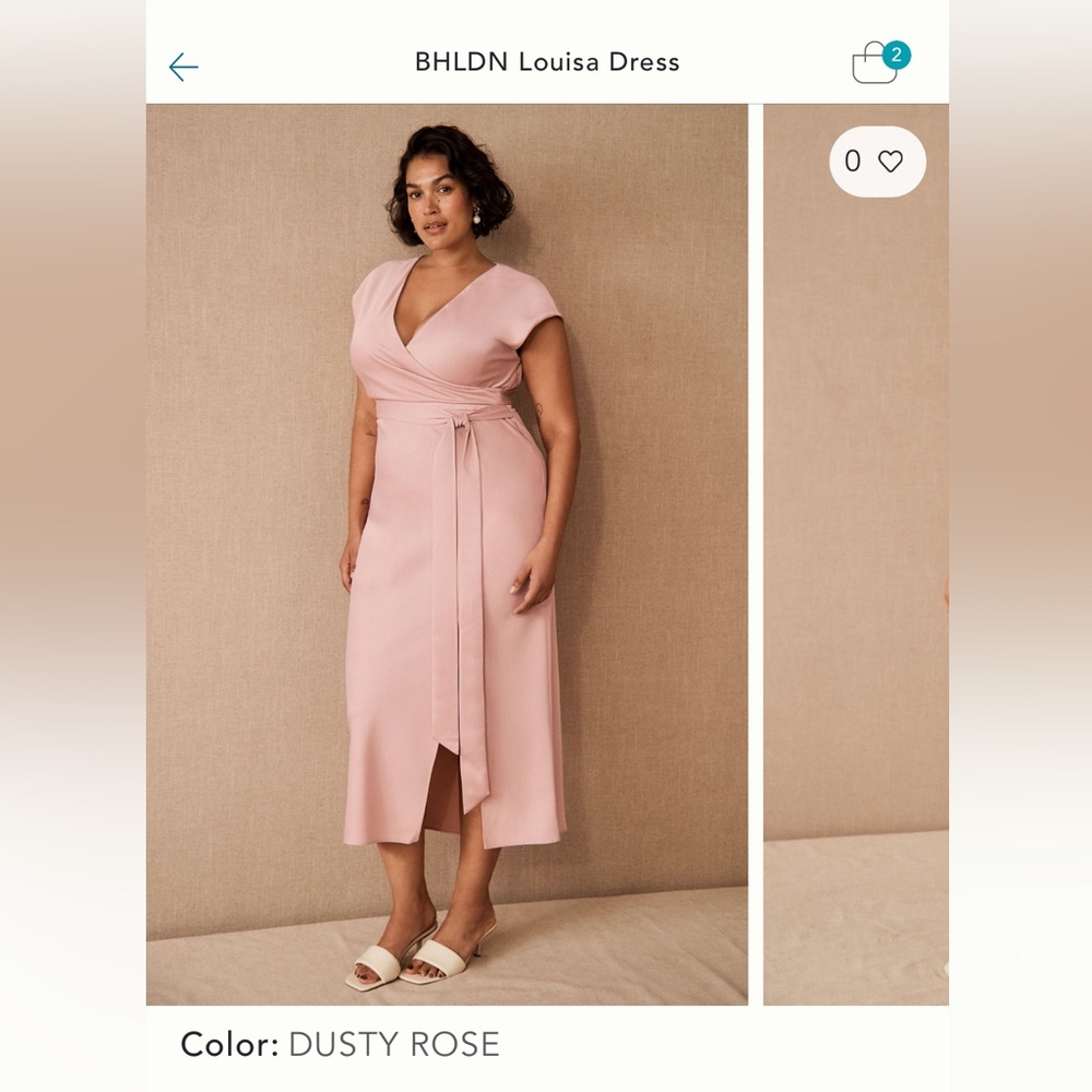 Anthropologie Dusty Rose Wedding Dress